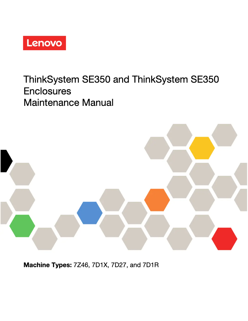 Page 1 de la notice Manuel utilisateur Lenovo ThinkSystem SE350