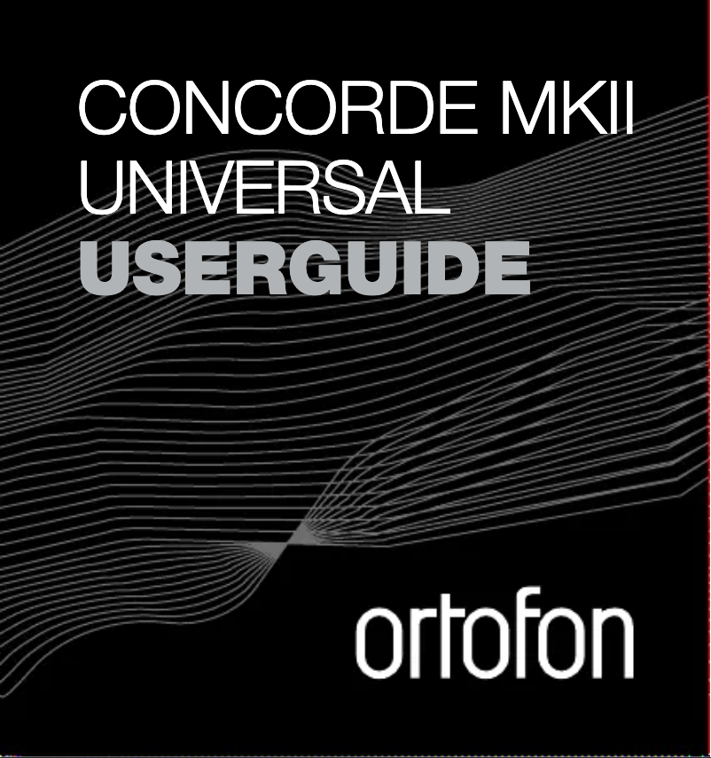 Page n°1 - Manuel utilisateur Ortofon Concorde DJ MKII