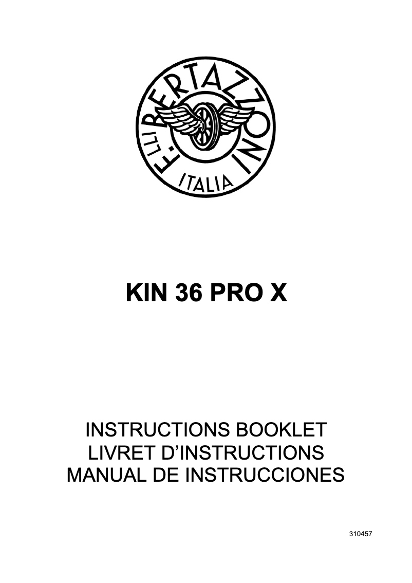 Image de la première page du manuel de l'appareil KIN36PROX