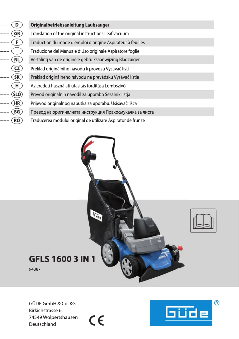 Image de la première page du manuel de l'appareil GFLS 1600 3 IN 1