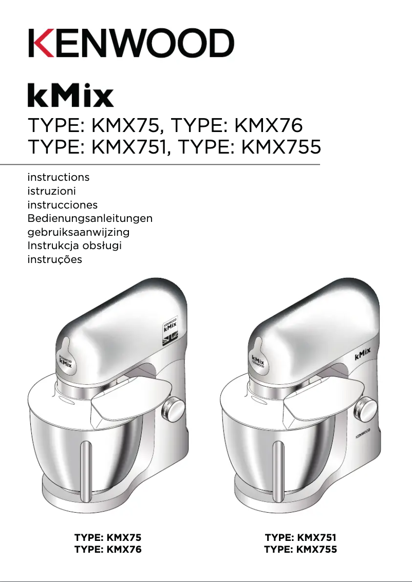 Page n°1 - Manuel utilisateur Kenwood kMix KMX760