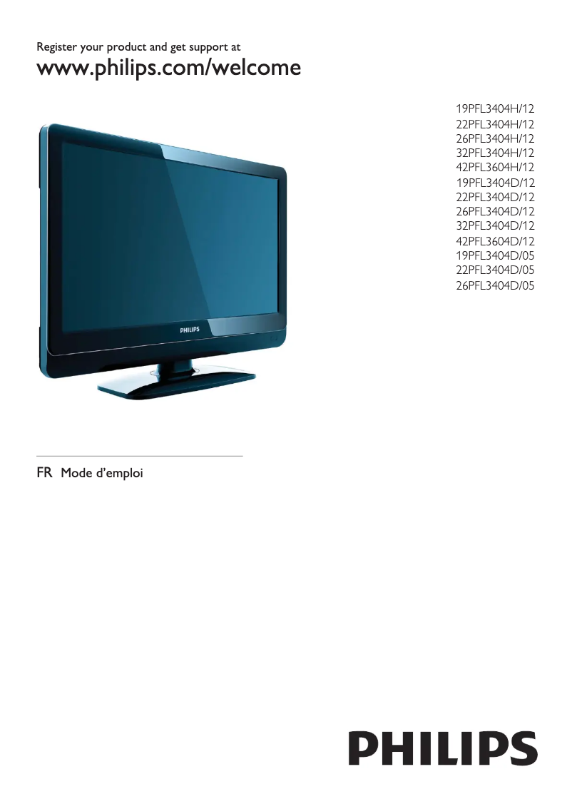 Page n°1 - Manuel utilisateur Philips 22PFL3404H