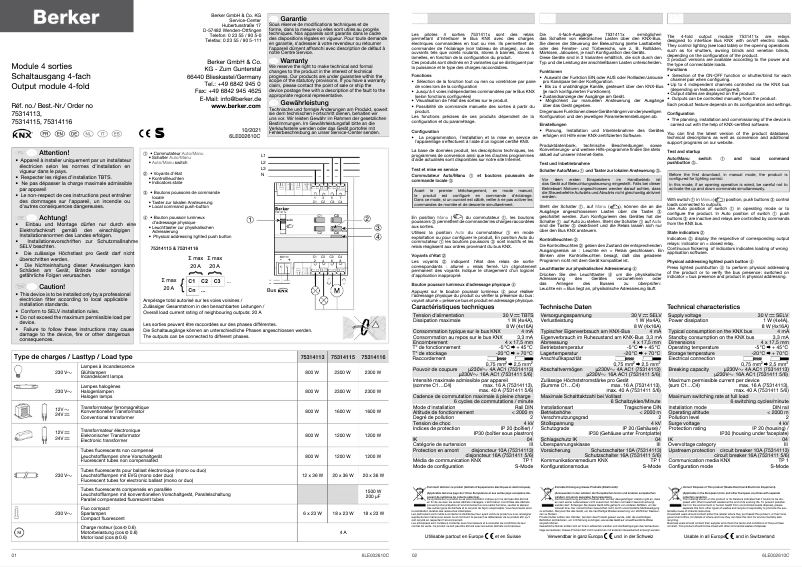 Image de la première page du manuel de l'appareil 75314115