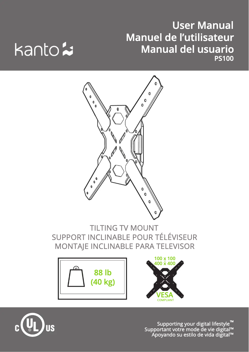 Page 1 de la notice Manuel utilisateur Kanto PS100