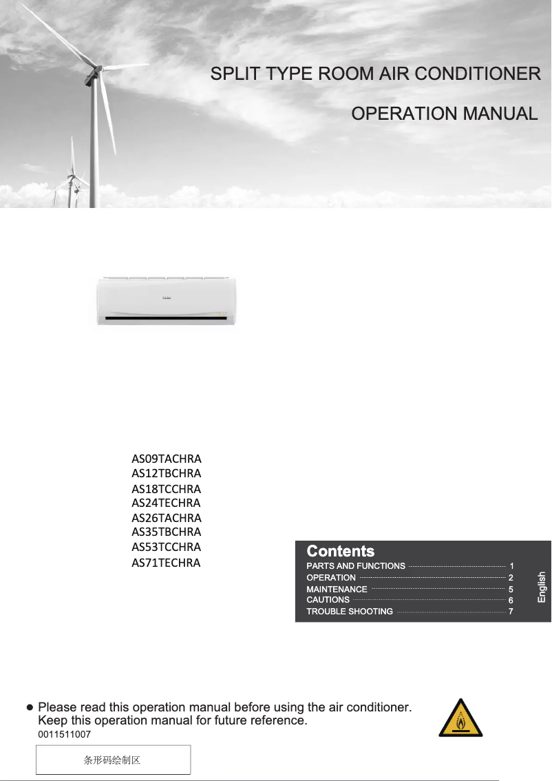 Image de la première page du manuel de l'appareil AS26TACHRA