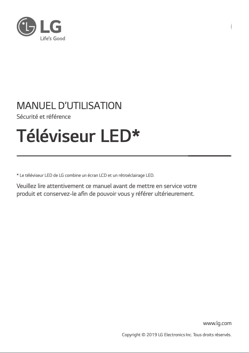 Página 1 del manual Manual de usuario LG 82UM7600PLB.AVS