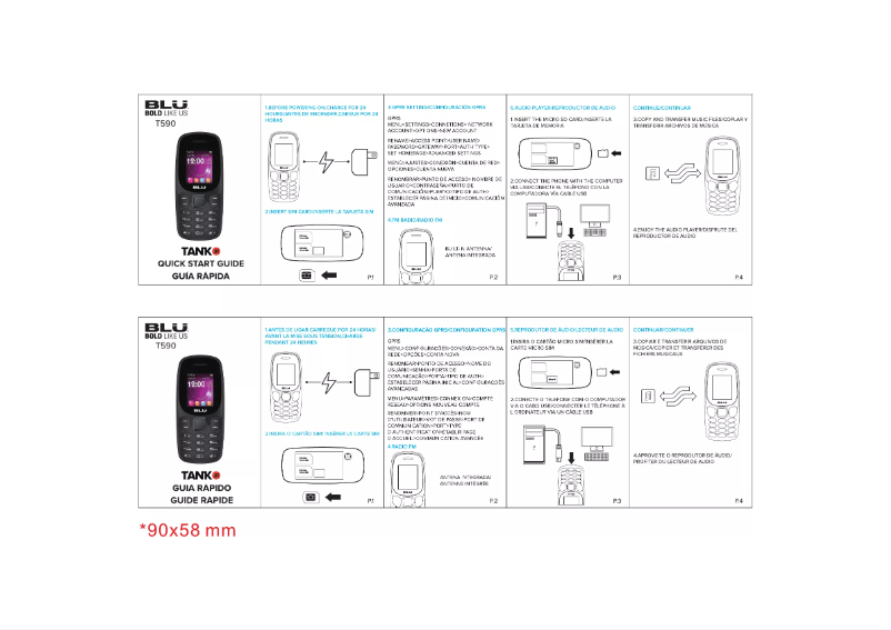 Page 1 de la notice Manuel utilisateur BLU Tank Jr