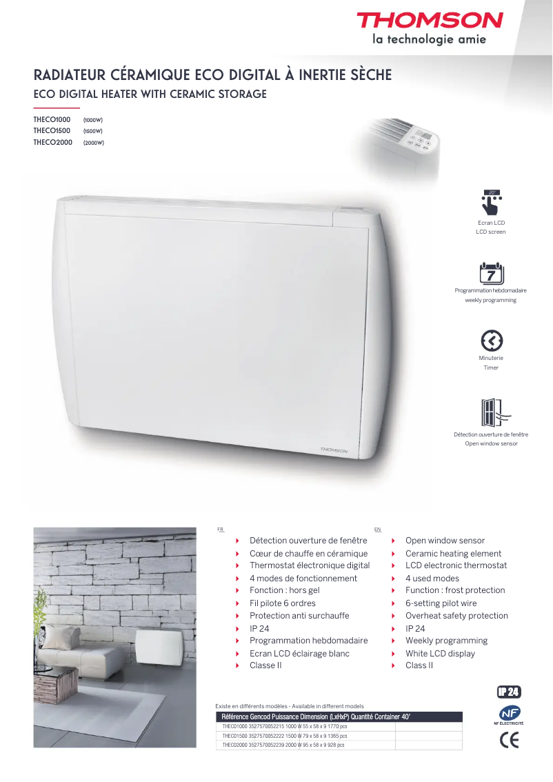 Image de la première page du manuel de l'appareil THECO2000N