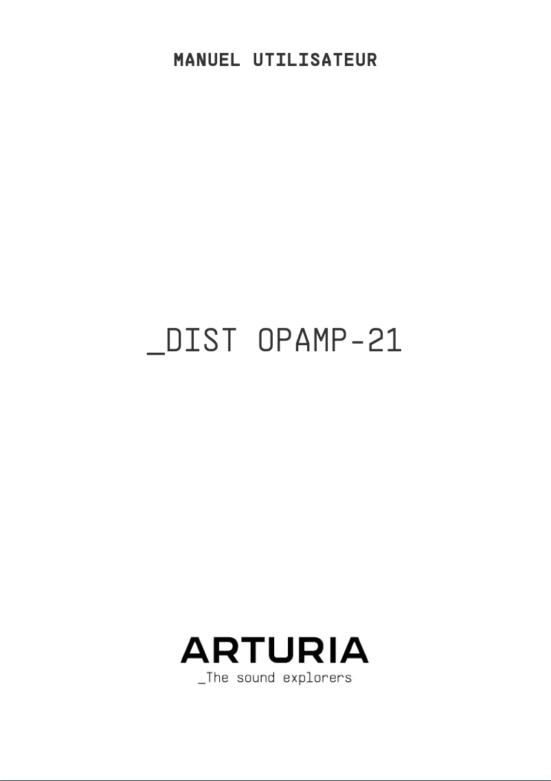 Image de la première page du manuel de l'appareil Dist OPAMP-21