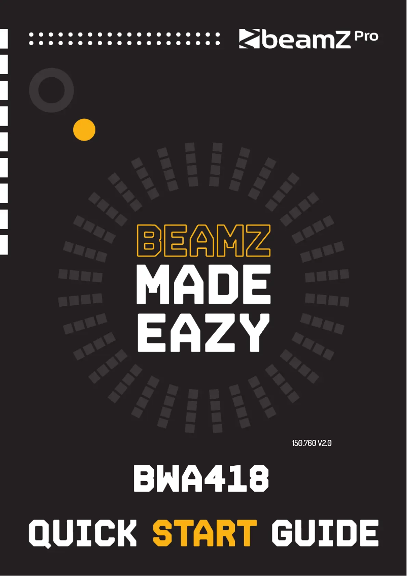 Page 1 de la notice Guide de démarrage rapide BeamZ BWA418