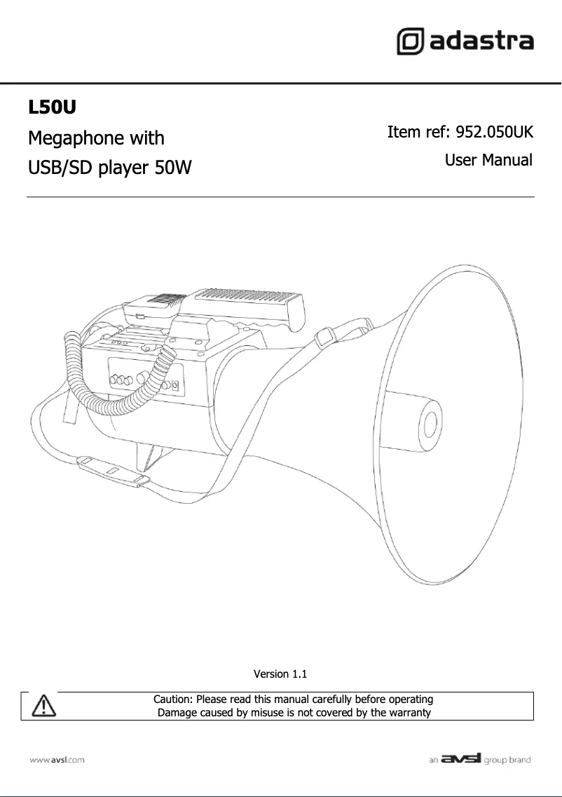 Image de la première page du manuel de l'appareil L50U