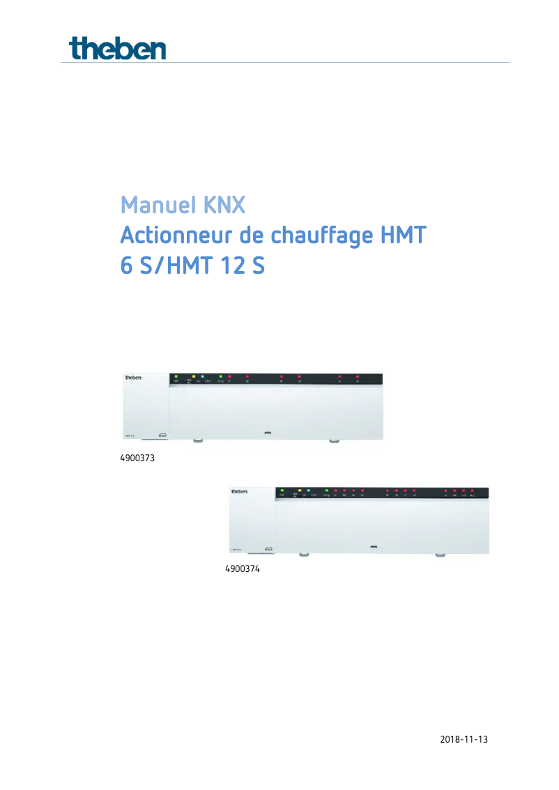Page 1 de la notice Manuel utilisateur Theben HMT 6 S KNX
