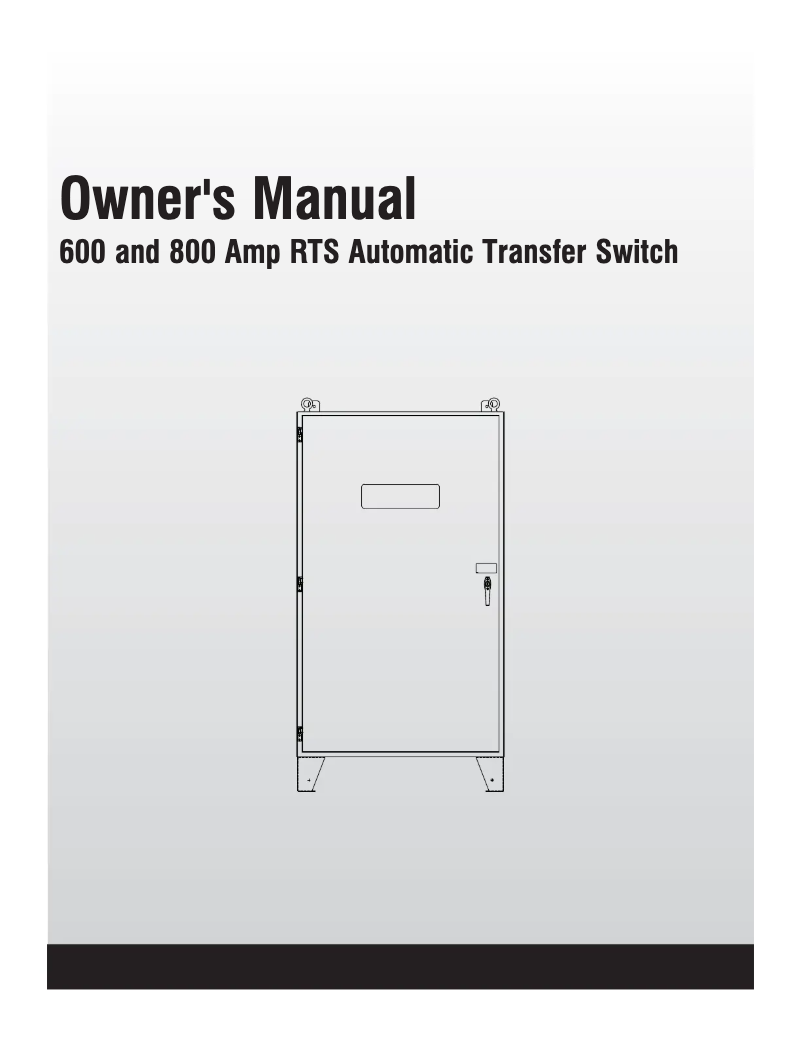 Page 1 de la notice Manuel utilisateur Generac RTSN800G3