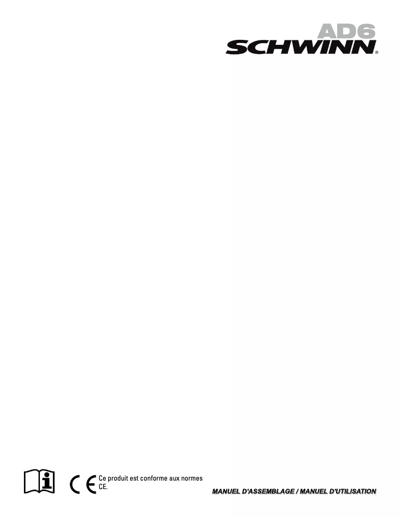 Page n°1 - Instructions / montage Schwinn Airdyne AD6