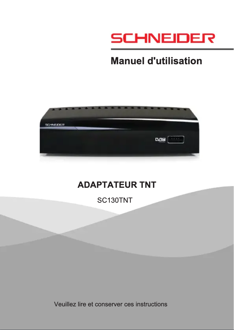Image de la première page du manuel de l'appareil SC130TNT