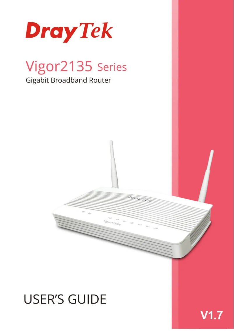 Image de la première page du manuel de l'appareil Vigor 2135FVac