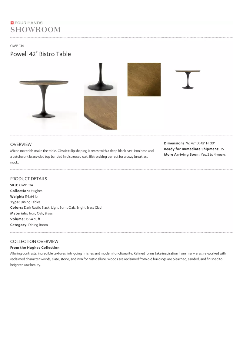 Page n°1 - Manuel utilisateur Four Hands CIMP-134