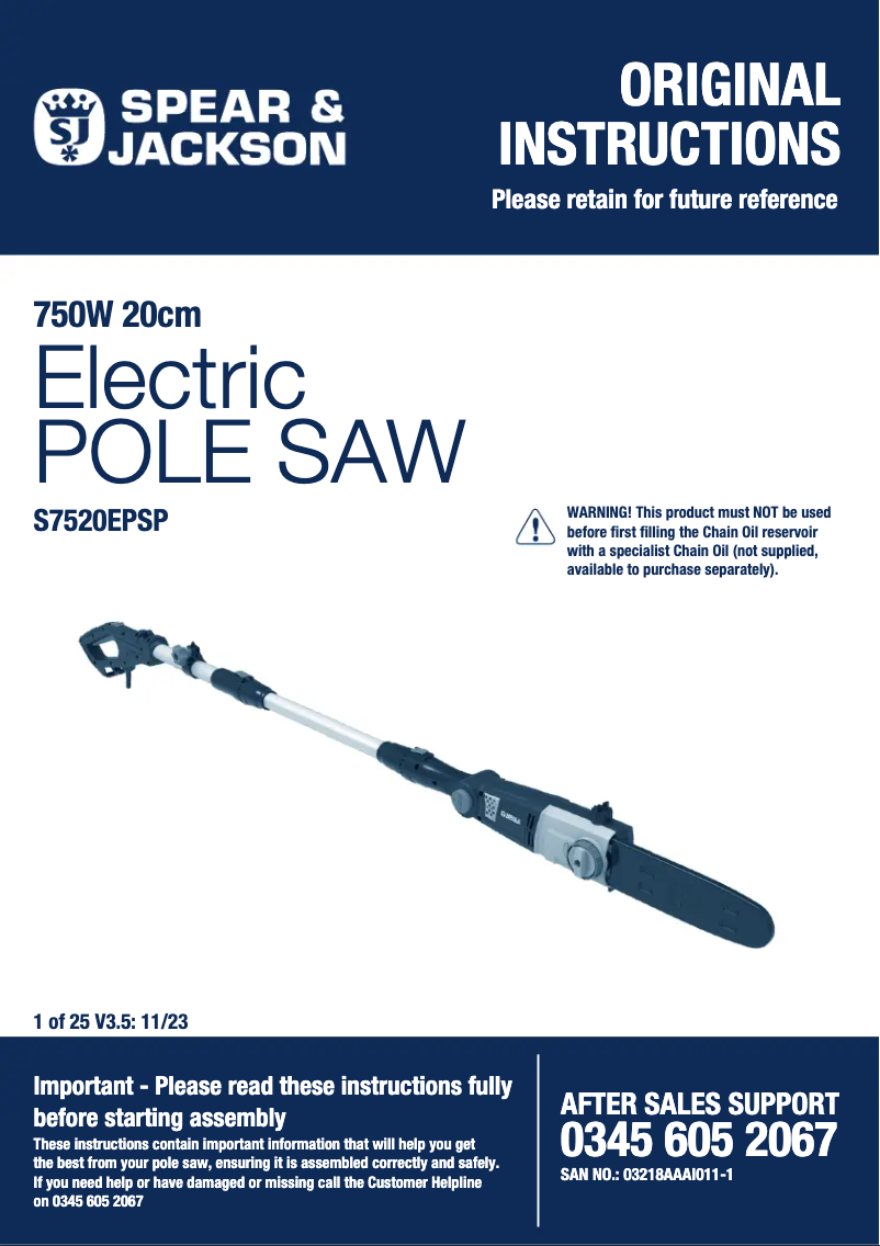 Image de la première page du manuel de l'appareil S7520EPSP