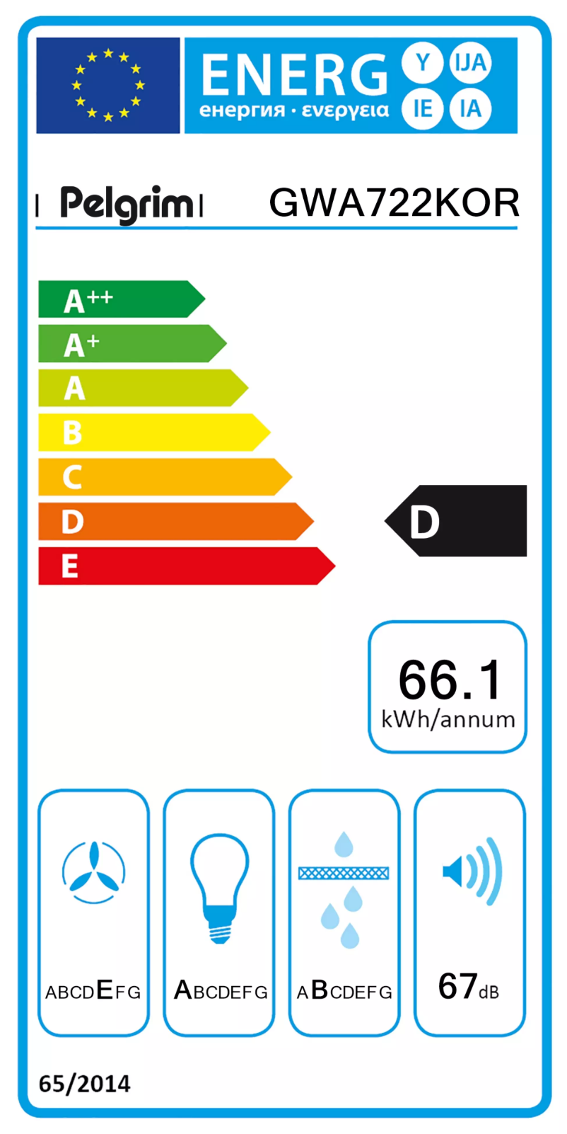 Image de la première page du manuel de l'appareil GWA722KOR
