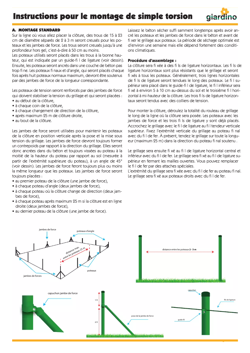 Page n°1 - Manuel utilisateur Giardino 1830013