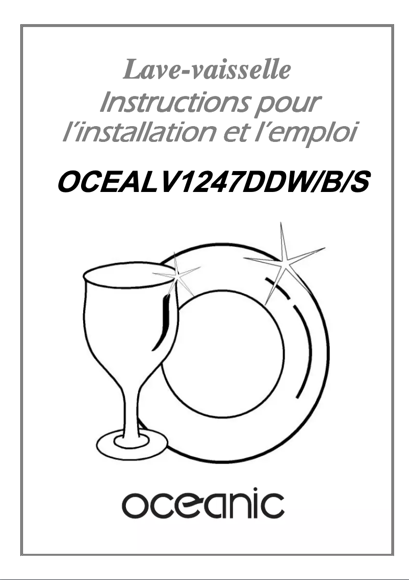 Page 1 de la notice Manuel utilisateur Oceanic OCEALV1247DDB