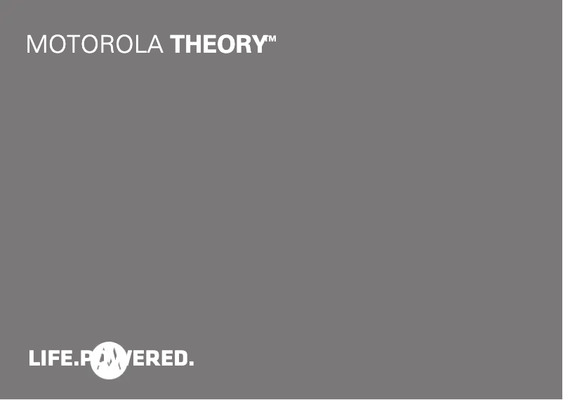 Page 1 de la notice Manuel utilisateur Motorola Theory