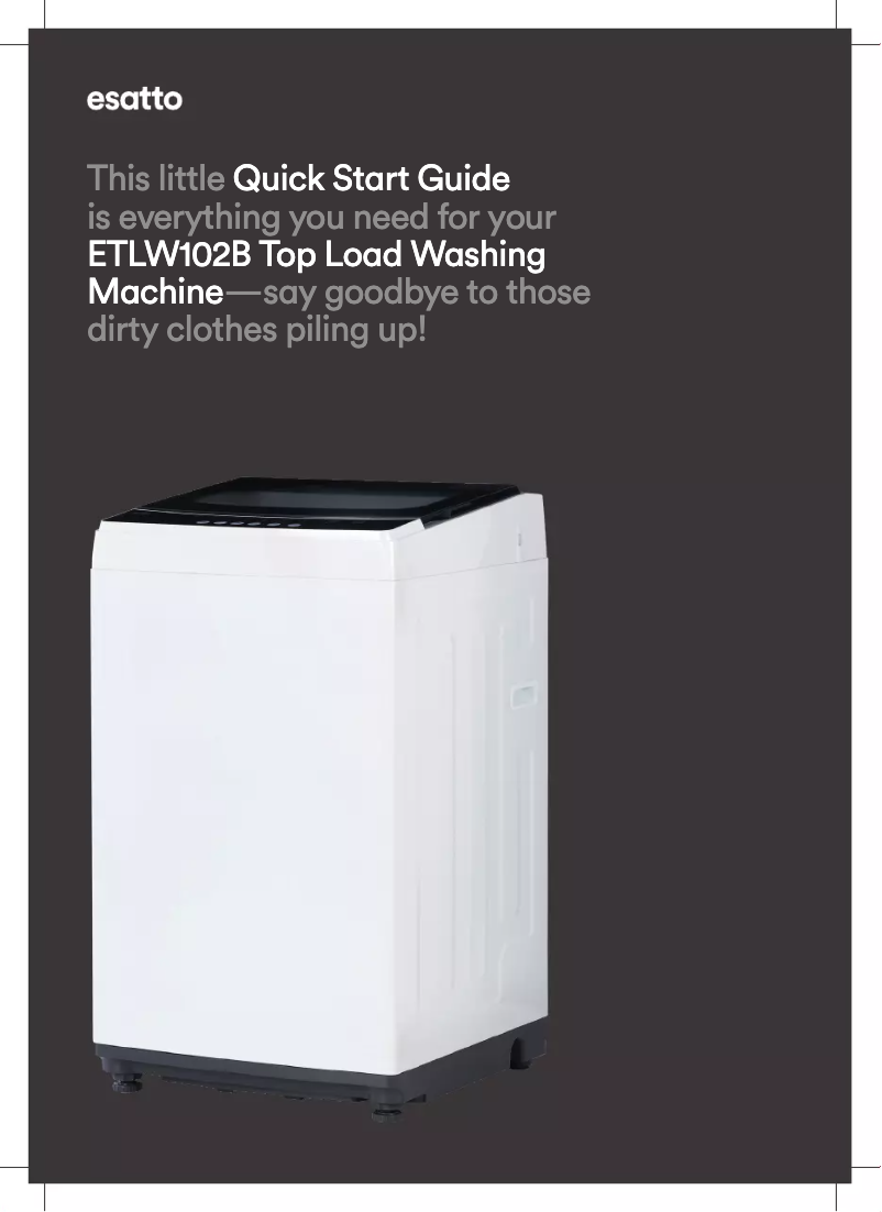 Page 1 de la notice Guide de démarrage rapide Esatto ETLW102B