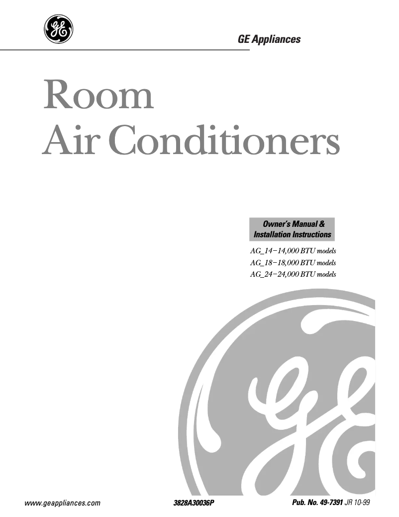 Image de la première page du manuel de l'appareil AGP24DA