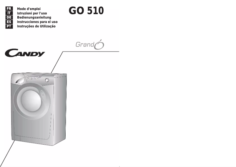 Page 1 de la notice Manuel utilisateur Candy GO 510 D-RU
