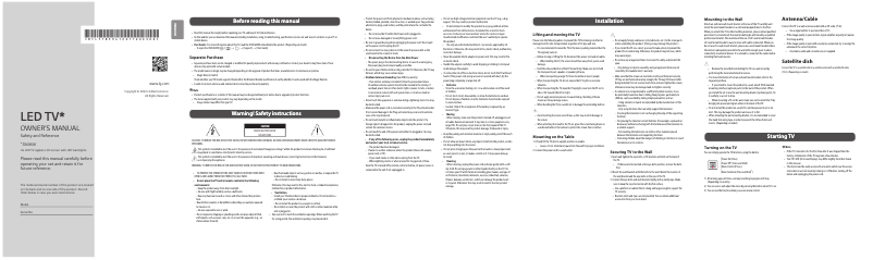 Página 1 del manual Manual de usuario LG 32LQ636BPSA