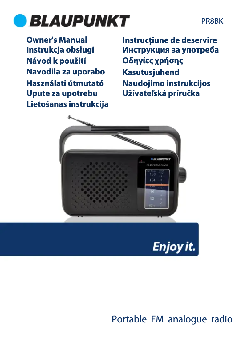 Página 1 del manual Manual de usuario Blaupunkt PR8BK