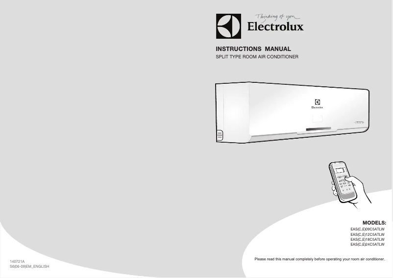 Página 1 del manual Manual de usuario Electrolux EASX12C5ATLW