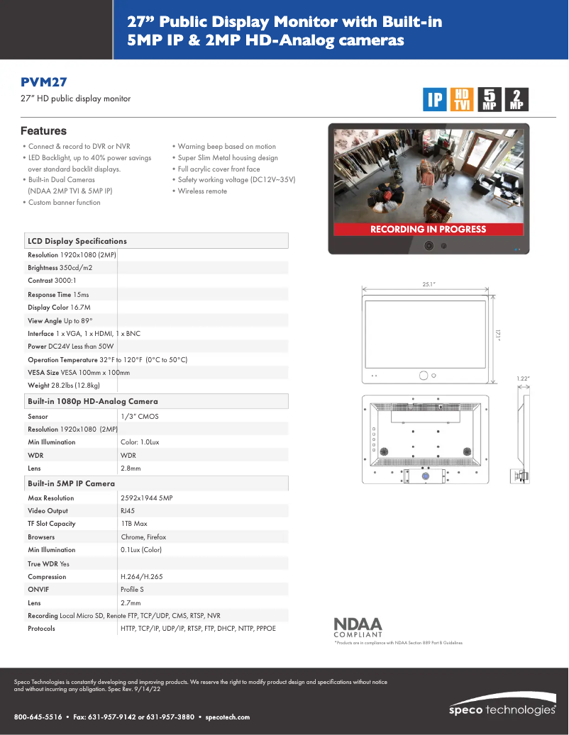 Image de la première page du manuel de l'appareil PVM27