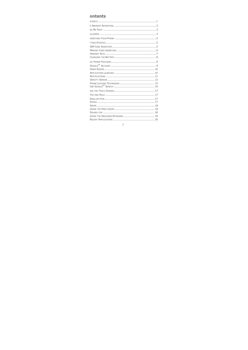 Page n°1 - Manuel utilisateur Micromax Bolt A065