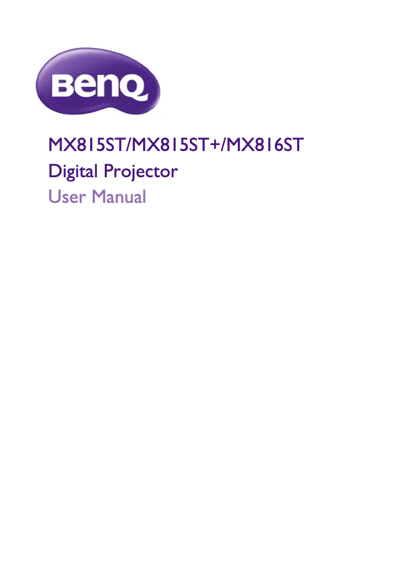 Image de la première page du manuel de l'appareil MX816ST