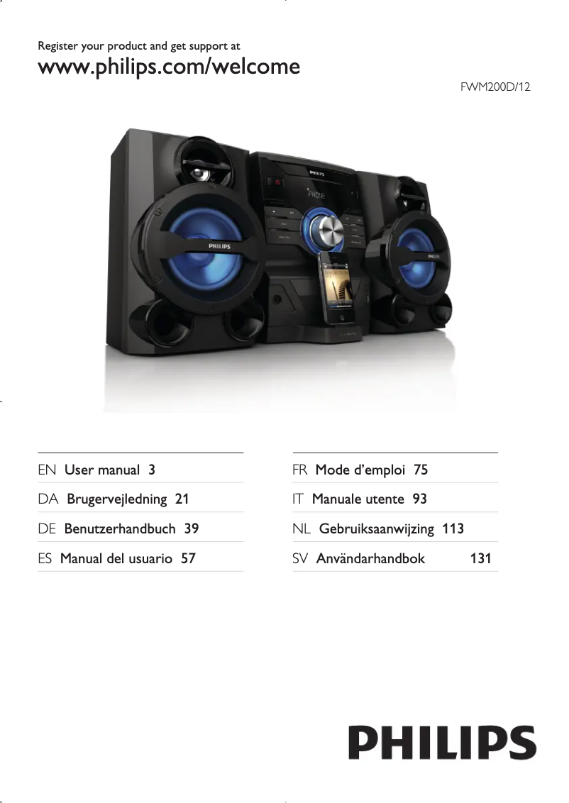 Página 1 del manual Manual de usuario Philips FWM200D