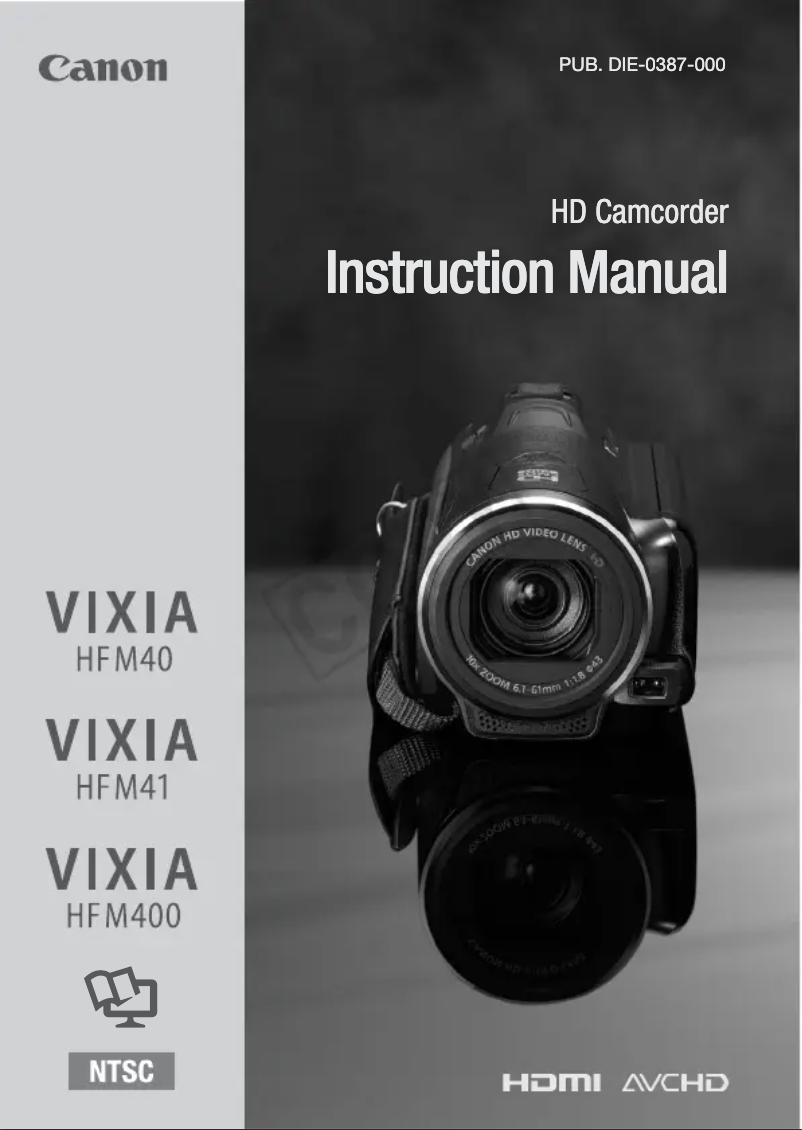 Page n°1 - Manuel utilisateur Canon VIXIA HF M40