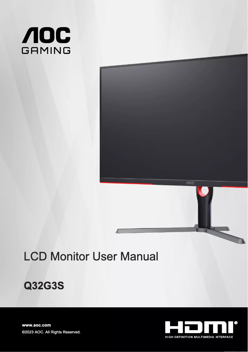 Página 1 del manual Manual de usuario AOC Q32G3SE