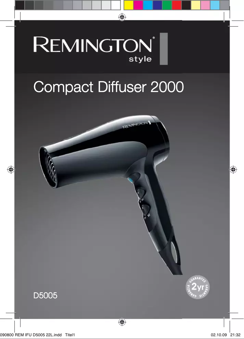 Page n°1 - Manuel utilisateur Remington D5005 Compact Diffuser 2000