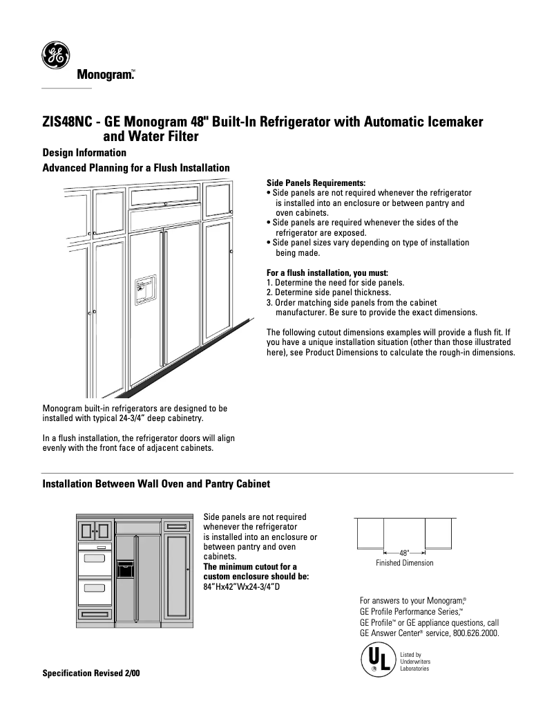 Imagen de la primera página del manual del dispositivo ZIS48NC