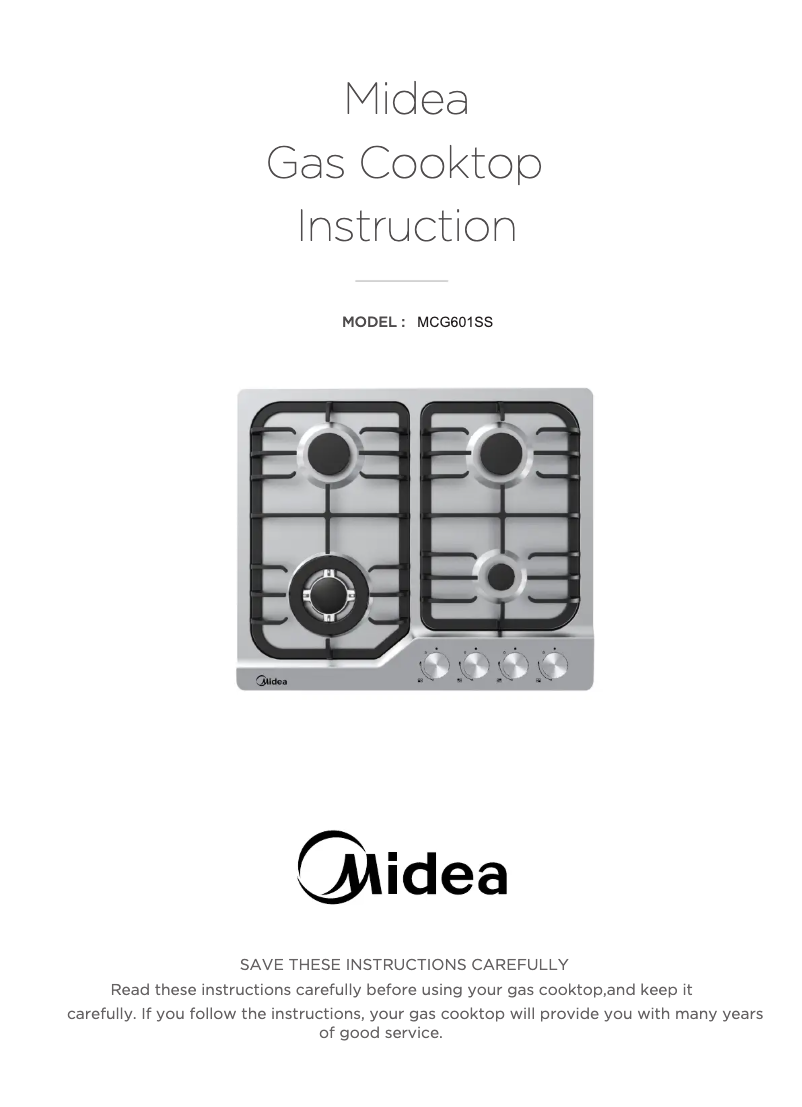 Page n°1 - Manuel utilisateur Midea MCG601SS