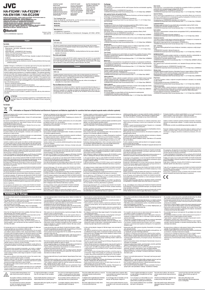 Página 1 del manual Manual de usuario JVC HA-EN15W