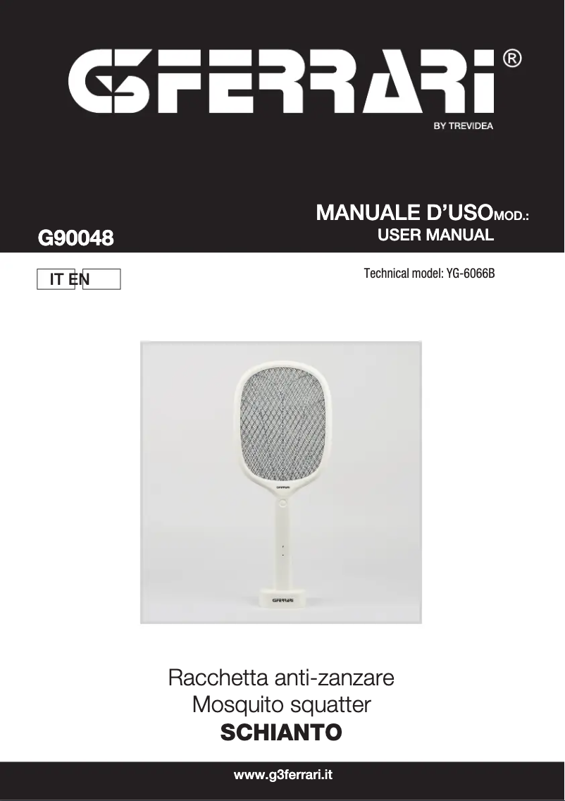 Image de la première page du manuel de l'appareil Schianto G90048