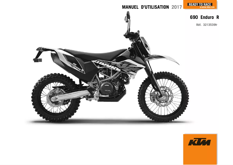 Page 1 de la notice Manuel utilisateur KTM 690 Enduro R (2017)