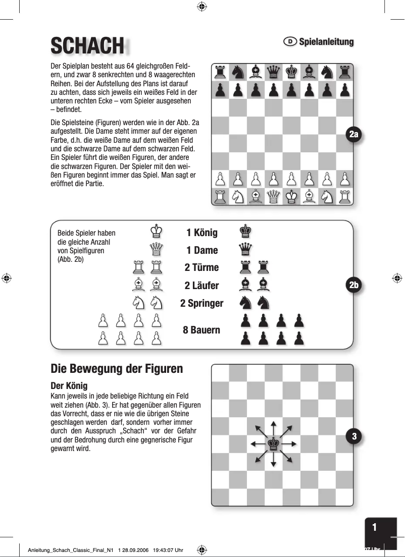 Page n°1 - Manuel utilisateur Schmidt Schach