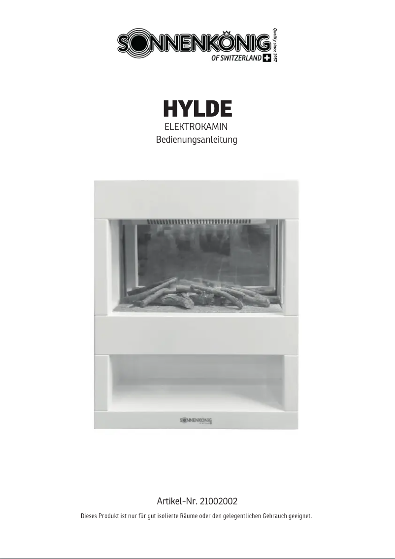 Image de la première page du manuel de l'appareil Hylde