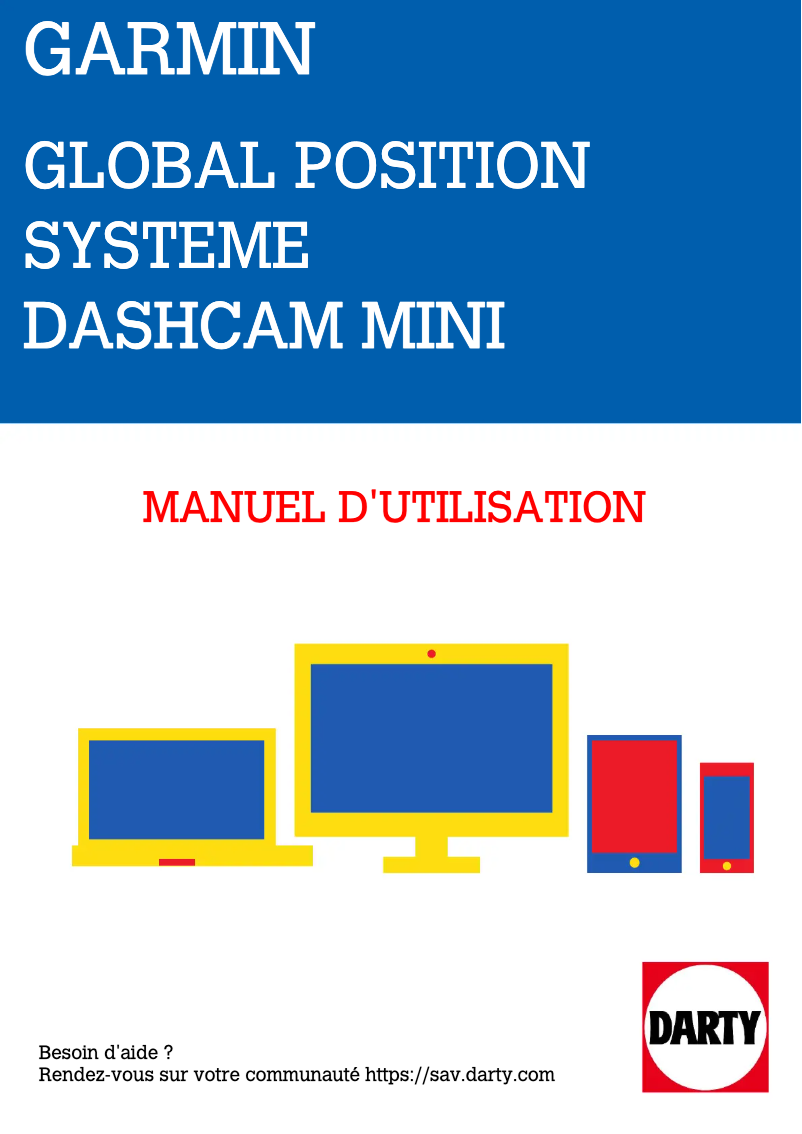 Page 1 de la notice Manuel utilisateur Garmin Dashcam Mini