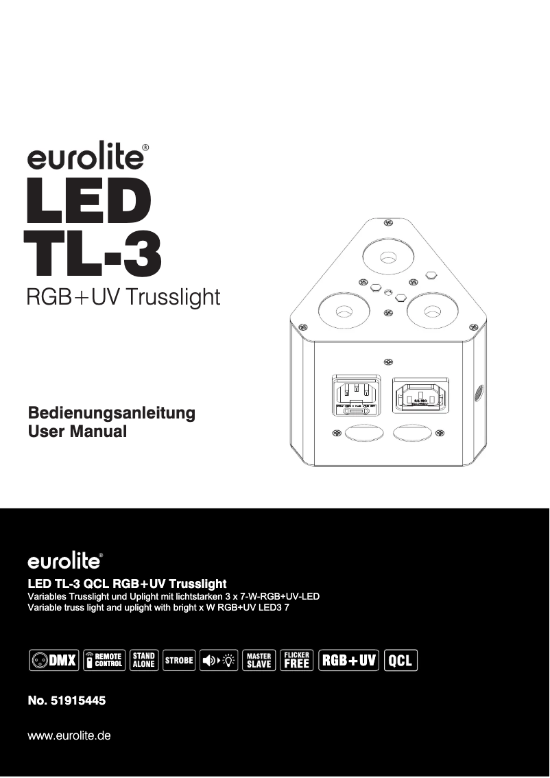 Page 1 de la notice Manuel utilisateur Eurolite LED TL-3