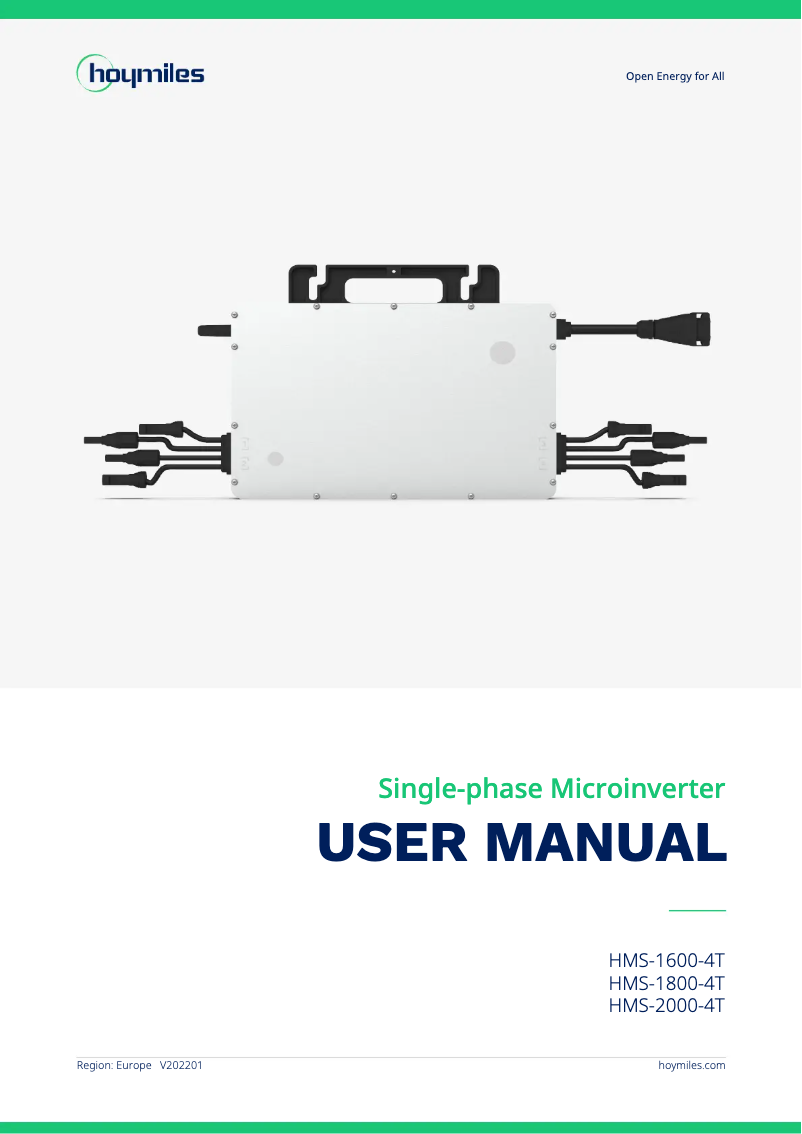 Página 1 del manual Manual de usuario Hoymiles HMS-1600-4T