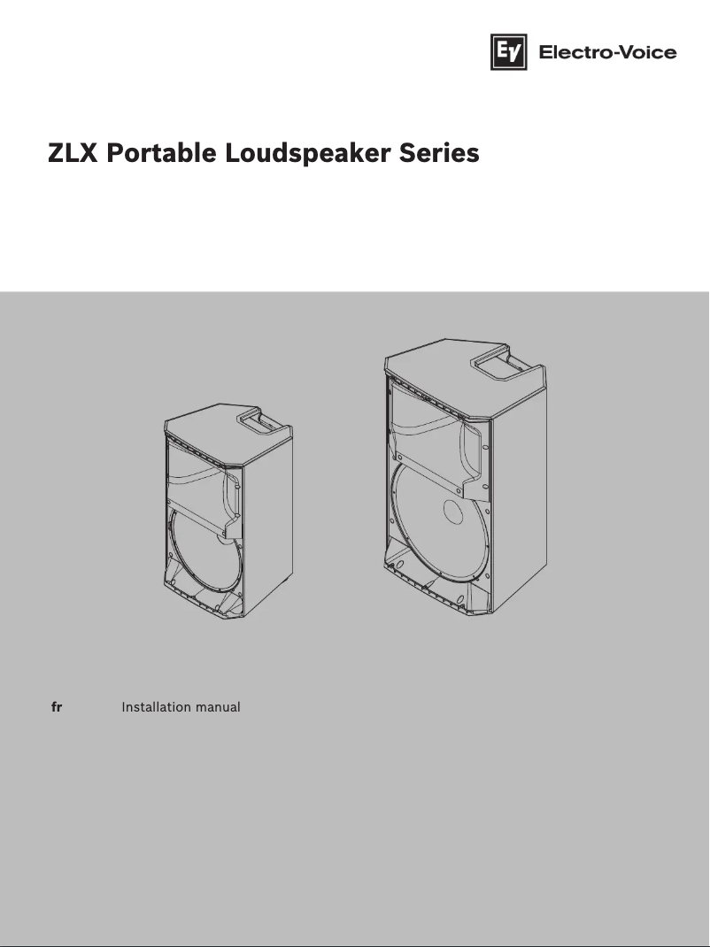 Page 1 de la notice Manuel utilisateur Electro-Voice ZLX-15BT